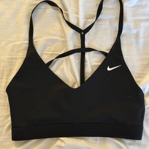 Nike Black Sports Bra with Racerback and Moisture-Wicking Fabric